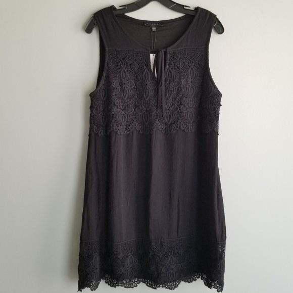 *NWT*SANCTUARY Black Lace Sleeveless Dress Size M - Picture 1 of 7